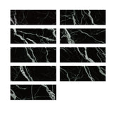 Black Marble Elegance DIY Self-Adhesive Tile Stickers for Kitchen, Bathroom, and Stairs